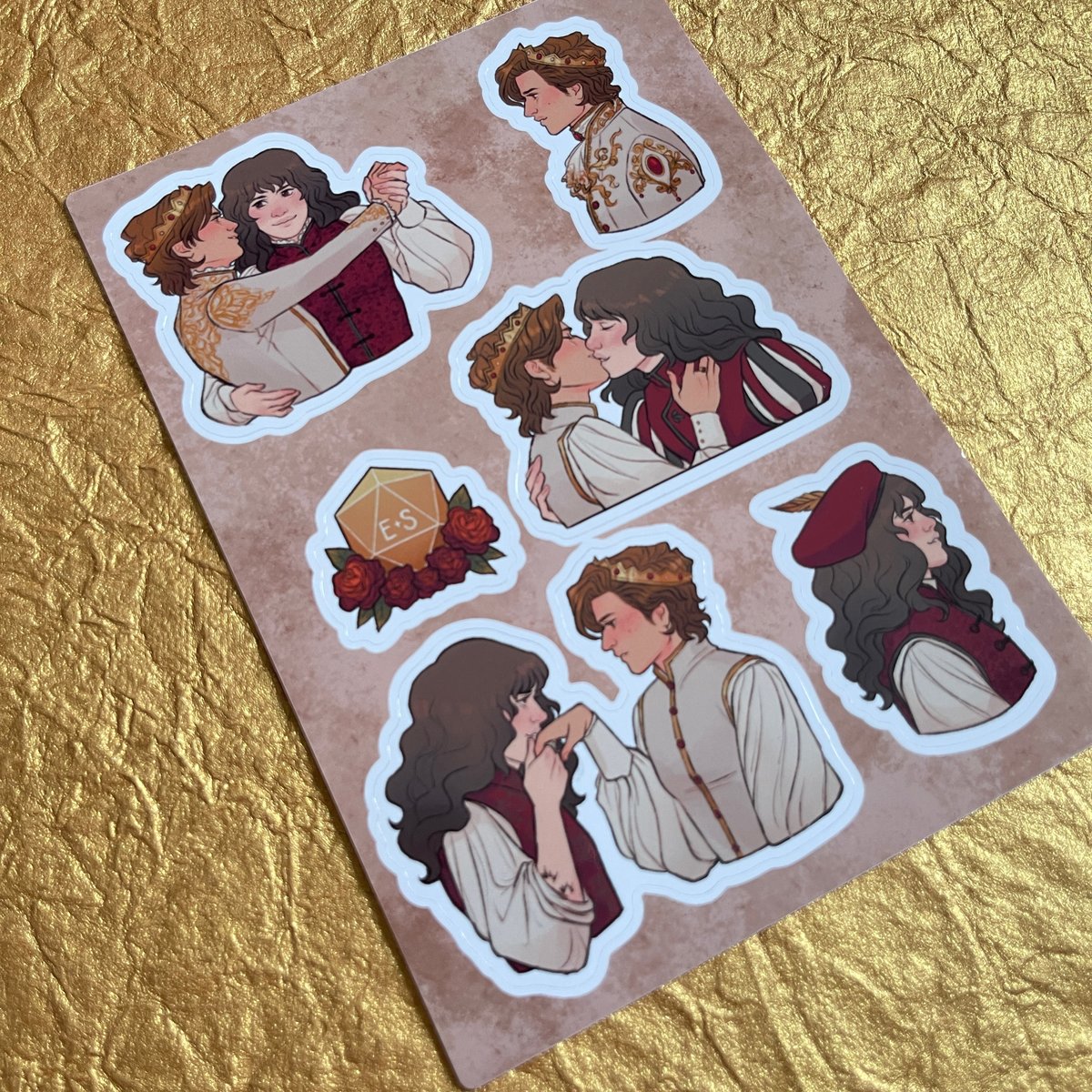 steddie bard & prince sticker sheet