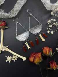 Image 2 of Mixed Metal, Gemstone & Bone Earrings