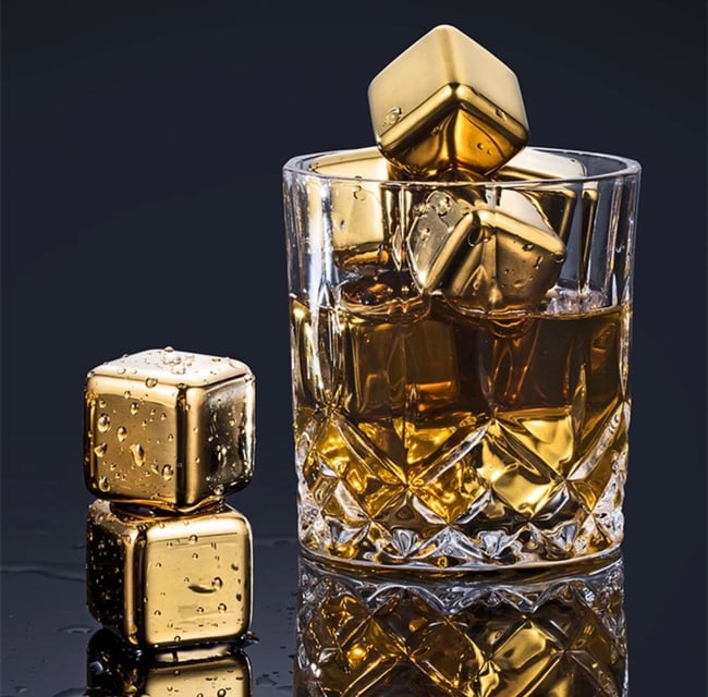 Stainless, steal whiskey ice cubes reusable