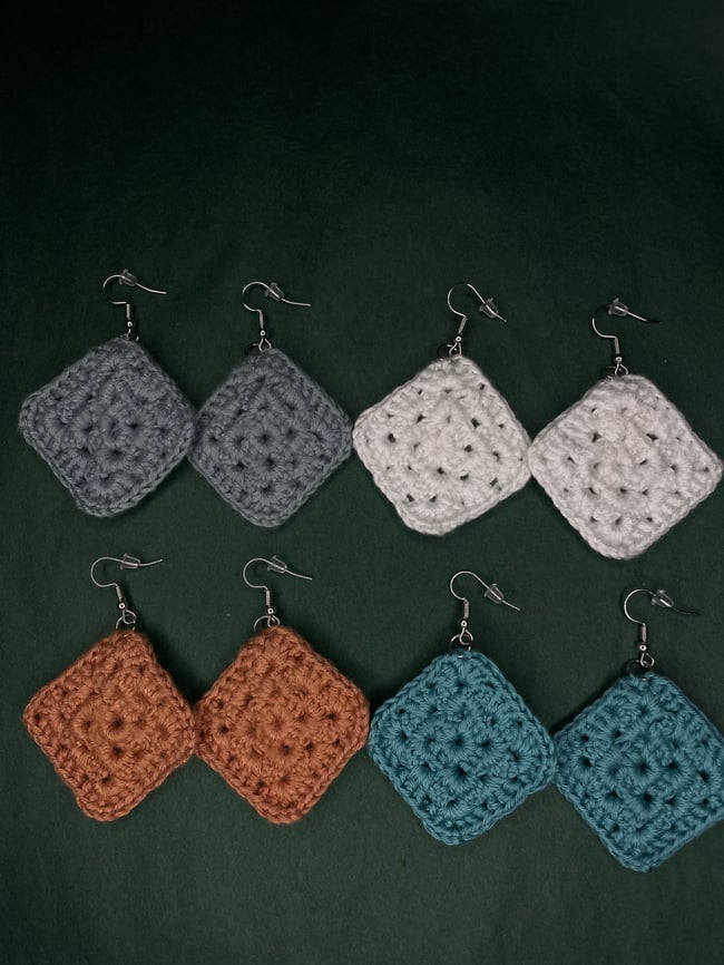 Mini Granny Square Earrings