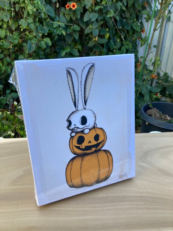 Image of "Bunny's Halloween" Canvas Print