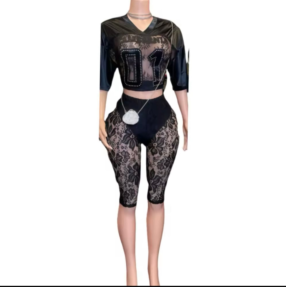 Image of 01 Jersey Lace Set 