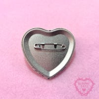 Image 2 of XL Heart Button Badge Jorkin It