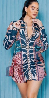 Image 1 of Button Up Blouse Dress