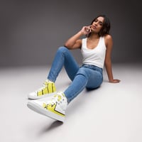 Women’s high top canvas Abstract Yellow Dog