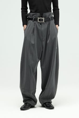 Image of EQUALNEAR - Groundline Wide Pants (Grey)