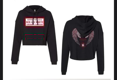 Image of Women's License Plate Crop Top Hoodie