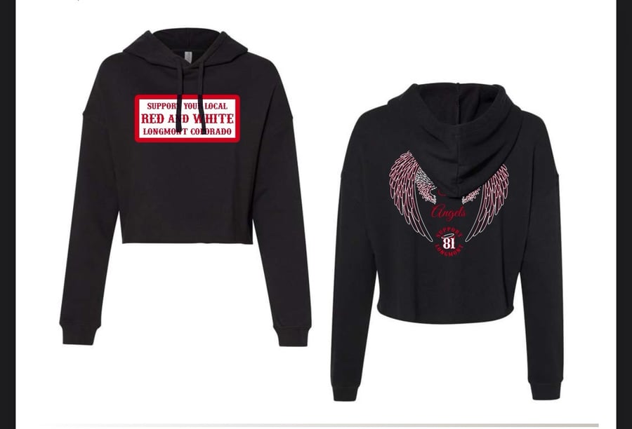 Image of Women's License Plate Crop Top Hoodie