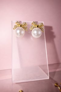 Pearls N Bows Earrings