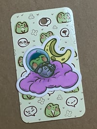 Sleepy Astro froggo: Vinyl Sticker 2 in