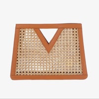 Image 4 of Rattan Clutch (NEW) Camel