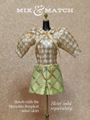Image of Lounginglinda ~ Gold Harlequin Blouse ~ for Blythe & Cherry 
