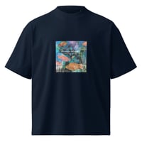 Image 1 of Unisex organic oversized high neck t-shirt with Underwater Ocean
