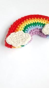 Image 2 of Rainbow crochet  brooch 🌈