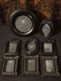 Image 3 of GLOW in The Dark Oval Framed Spider Web E
