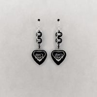 'Don't Touch Me' Heart Earrings