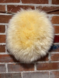 Image 2 of Sheepskin CREAM Wool Leather Shearling Pieces in Roundish Natural Shapes