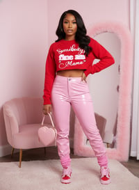 Image 2 of Somebody’s Fine Ass Mama Cropped Sweatshirt ❤️