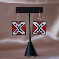 Image 1 of Black & Red Geo Designs