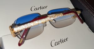 Image of BIG C Decor Cartier Micropaved Wire Sunglasses