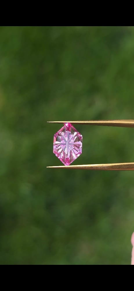 Image of Padparadscha Sapphire — Dutch Marquise Fantasy Cut