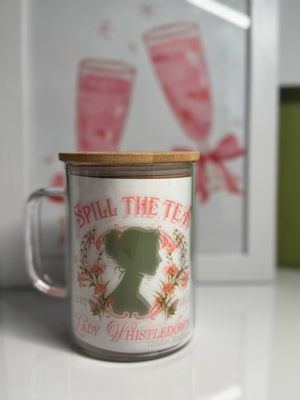 Image of 16oz Clear Mug - Bridgerton Polin 
