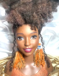 Image 3 of Fuzzy denim tassels 