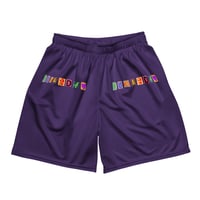 Image 1 of RUOK2DAY CUTOUTS SHORTS - PURPLE