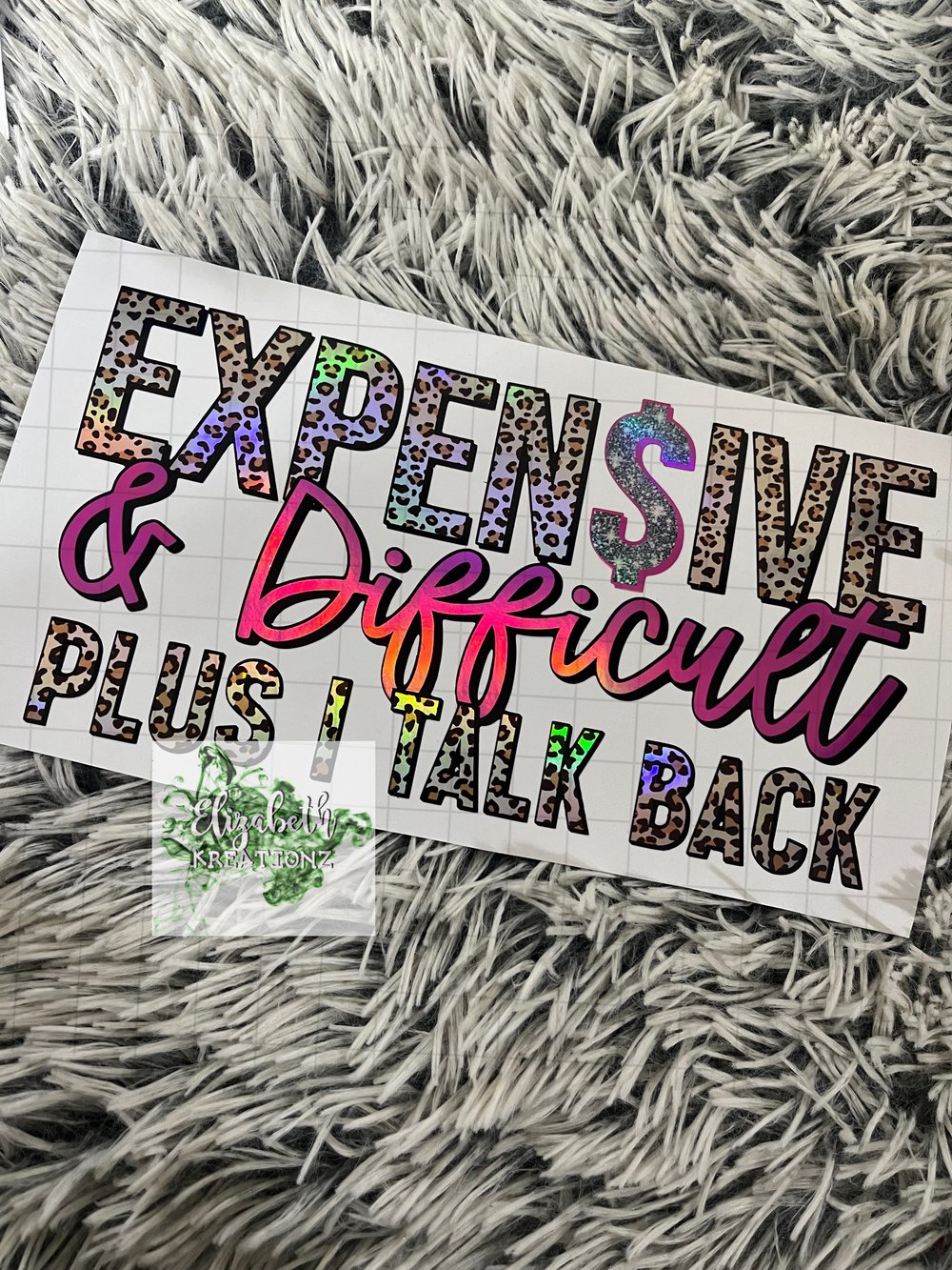 Plus I Talk Back Holographic Car Decal