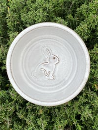 Image 1 of Bunny Stamped White Glaze Ramekin