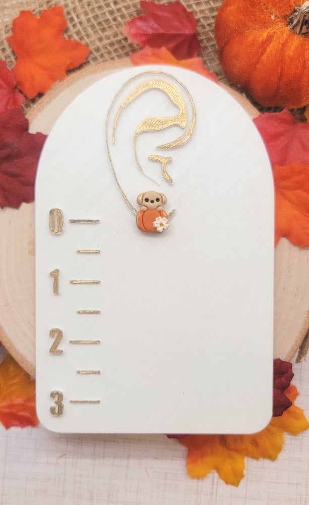 Image of Puppy + Kitty Pumpkin Studs