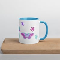 Image 6 of Illustration Butterfly and Moths Mug cold palette with Color Inside
