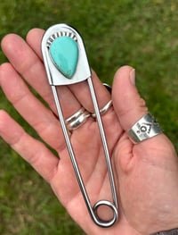 Image 1 of Royston Turquoise Jumbo Safety Pin 🧷 