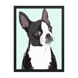 Image of BOSTON TERRIER FRAMED ART