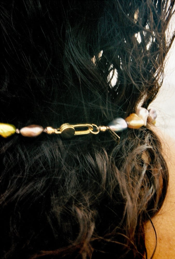 Image of Rainbow keshi pearl necklace 