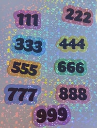 Image 2 of Angel number holographic stickers 