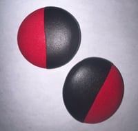 Image 2 of Large Red/Black Earrings 