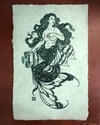Mermaid Linocut Print