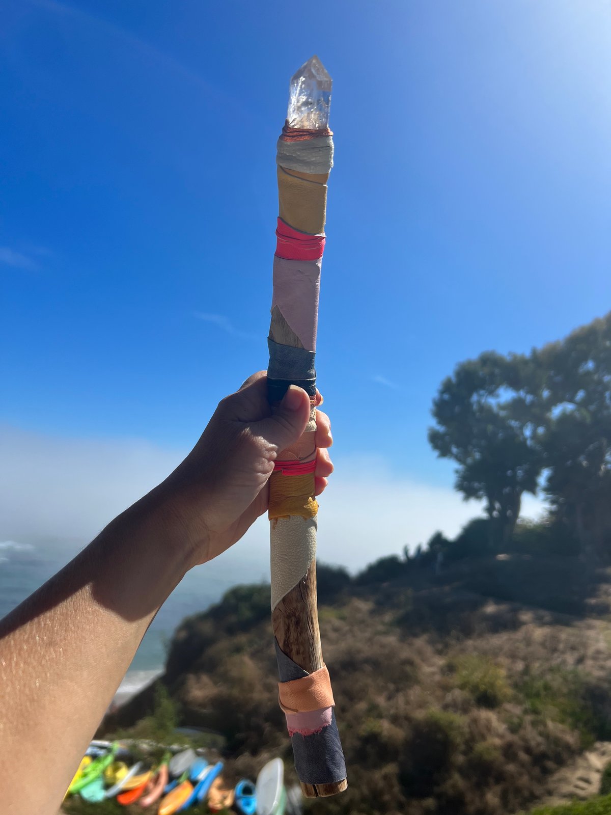 *new* RAINBOW BOOMERANG crystal wand