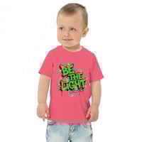 Image 3 of Be the Light (green lettering) - Toddler jersey t-shirt