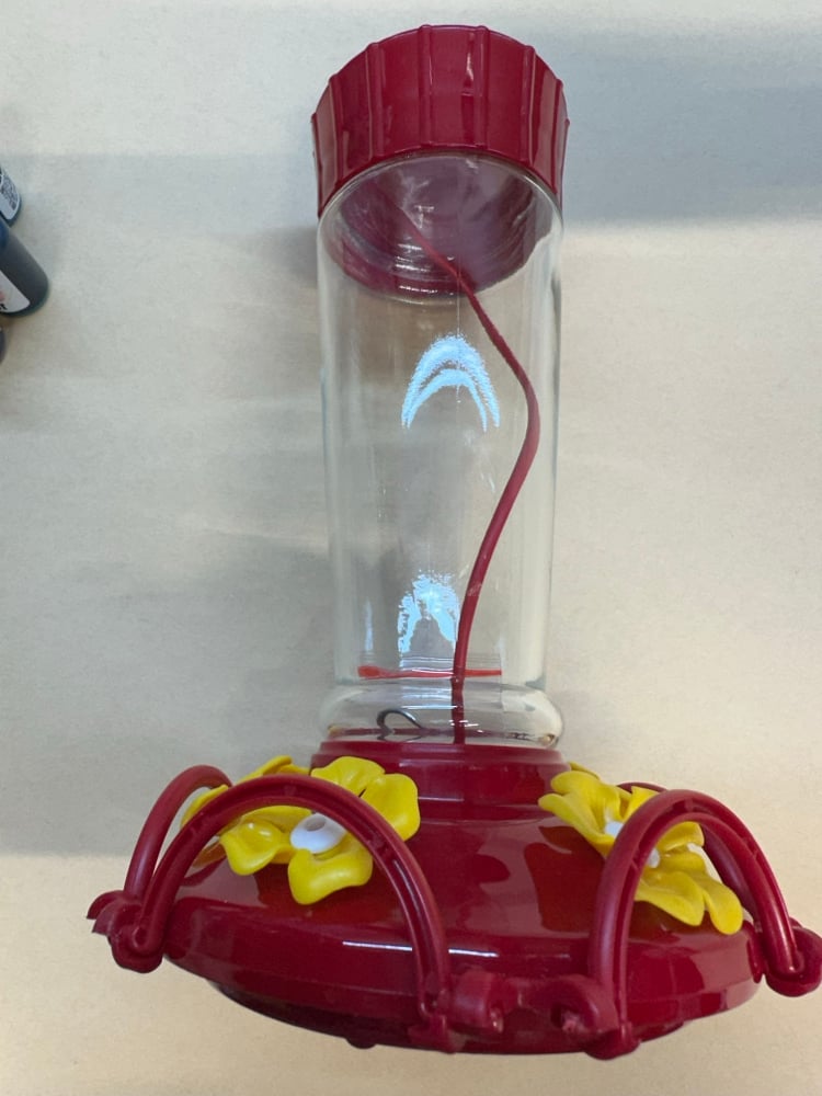 Image of 10oz glass hummingbird feeder