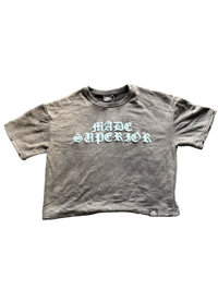 Light Blue Boxy Puff Print 