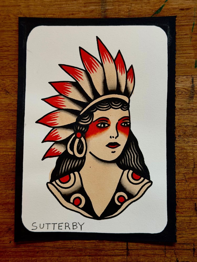 ‘FOLK’ painting #9 original A5