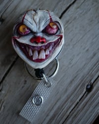 Image 16 of Handmade Pennywise Badge Reel Keychain 