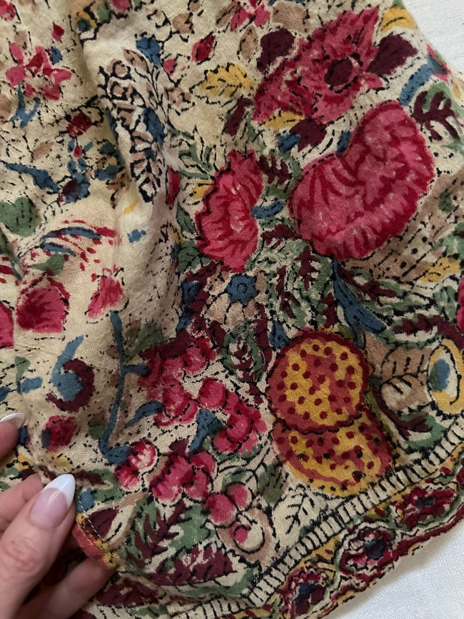 early 70s indian tapestry cotton gauze wrap around pants 