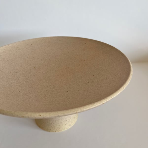 Image of Pedestal Bowl in Pink Colour 