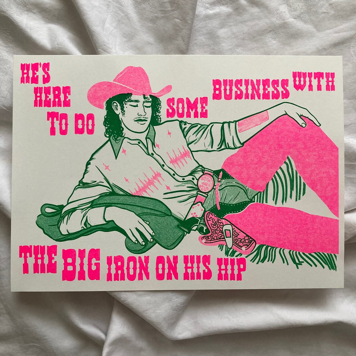 Image of 'Big Iron' Riso Print
