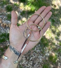Image 1 of Brass hoops with quill 