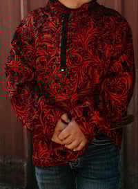 Image 2 of Red Tooled Pullover