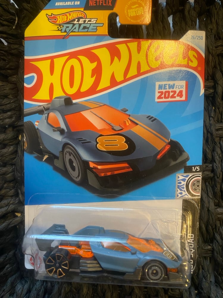 Image of Hot Wheels toy car racer orange 26/250